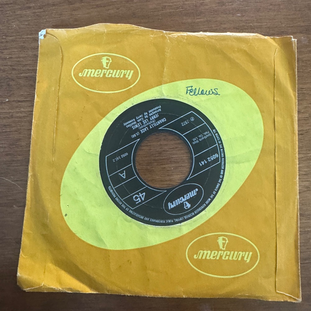 Jerry Lee Lewis Chantilly Lace / Think About It Darlin 45 RPM Vinyl Mercury 1972